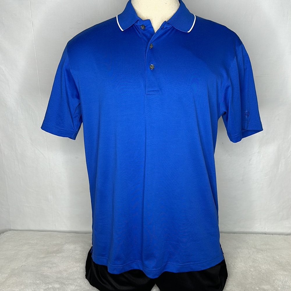 NWOT Ben Hogan Polo Shirt Adult Large Blue Golf Lightweight Short Sleeve Shirt.